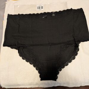 Torrid High Waist Black Panties With Lace Detail